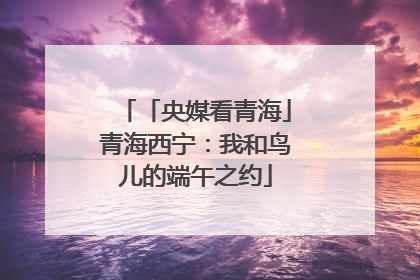 「央媒看青海」青海西宁：我和鸟儿的端午之约