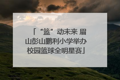 “篮”动未来 眉山彭山鹏利小学举办校园篮球全明星赛