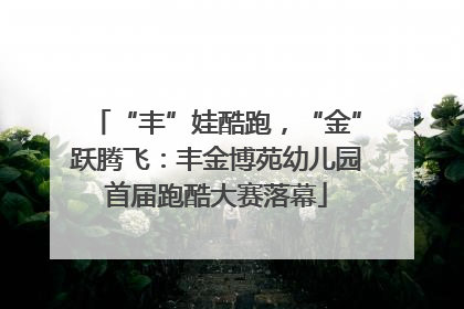 “丰”娃酷跑，“金”跃腾飞：丰金博苑幼儿园首届跑酷大赛落幕