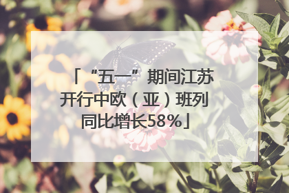 “五一”期间江苏开行中欧（亚）班列同比增长58％