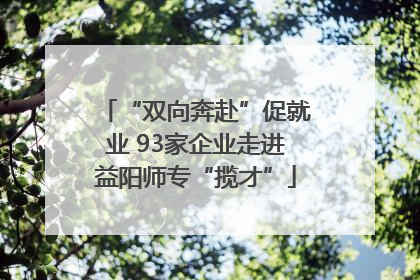 “双向奔赴”促就业 93家企业走进益阳师专“揽才”
