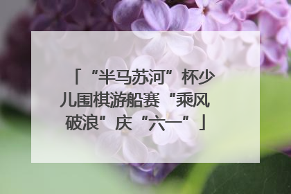 “半马苏河”杯少儿围棋游船赛“乘风破浪”庆“六一”
