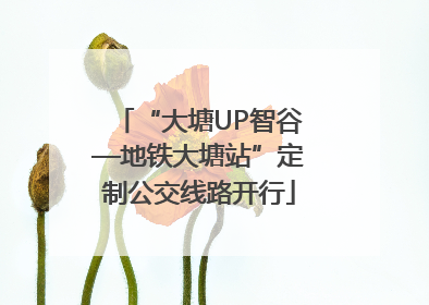 “大塘UP智谷—地铁大塘站”定制公交线路开行