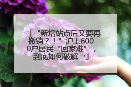 “新增站点后又要再撤销？！”沪上6000户居民“回家难”，到底如何破解→