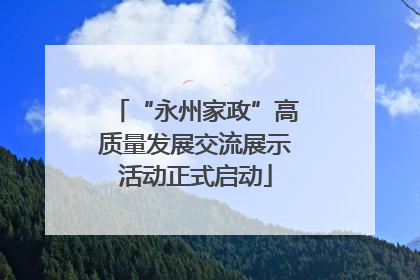 “永州家政”高质量发展交流展示活动正式启动
