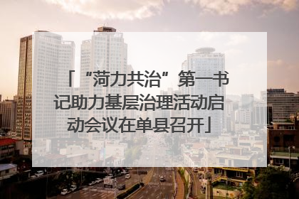 “菏力共治”第一书记助力基层治理活动启动会议在单县召开
