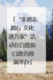 “非遗志愿行 文化进万家”活动在白鹿原·白鹿仓圆满举办