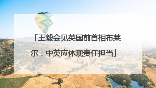 王毅会见英国前首相布莱尔：中英应体现责任担当