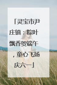 灵宝市尹庄镇：粽叶飘香贺端午，童心飞扬庆六一