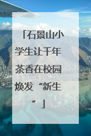 石景山小学生让千年茶香在校园焕发“新生”