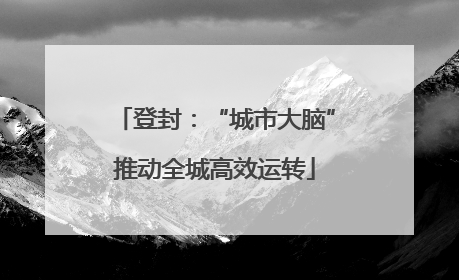 登封：“城市大脑”推动全城高效运转