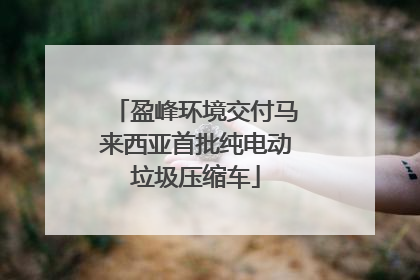 盈峰环境交付马来西亚首批纯电动垃圾压缩车