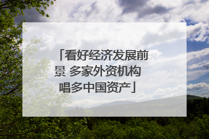 看好经济发展前景 多家外资机构唱多中国资产