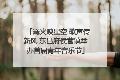 篝火映星空 歌声传新风 东昌府侯营镇举办首届青年音乐节