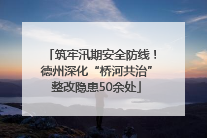 筑牢汛期安全防线！德州深化“桥河共治”整改隐患50余处