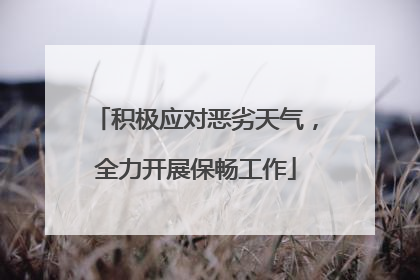 积极应对恶劣天气，全力开展保畅工作