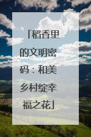 稻香里的文明密码：和美乡村绽幸福之花