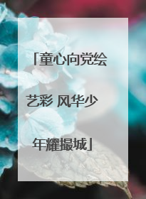 童心向党绘艺彩 风华少年耀撮城