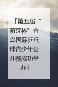 第五届“萌芽杯”青岛国际乒乓球青少年公开赛成功举办