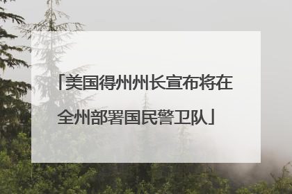 美国得州州长宣布将在全州部署国民警卫队