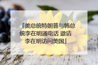 美总统特朗普与韩总统李在明通电话 邀请李在明访问美国