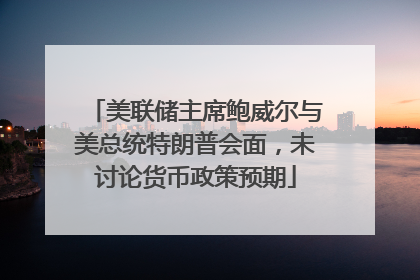 美联储主席鲍威尔与美总统特朗普会面，未讨论货币政策预期