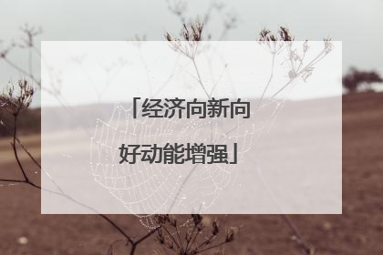 经济向新向好动能增强