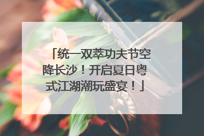 统一双萃功夫节空降长沙！开启夏日粤式江湖潮玩盛宴！
