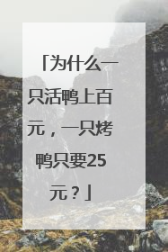 为什么一只活鸭上百元，一只烤鸭只要25元？