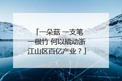 一朵菇 一支笔 一根竹 何以撬动浙江山区百亿产业？