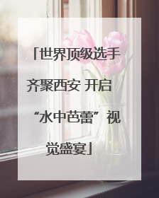 世界顶级选手齐聚西安 开启“水中芭蕾”视觉盛宴