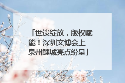 世遗绽放，版权赋能！深圳文博会上 泉州鲤城亮点纷呈