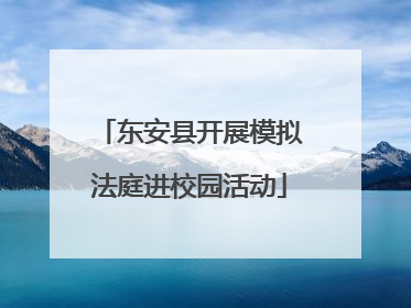 东安县开展模拟法庭进校园活动