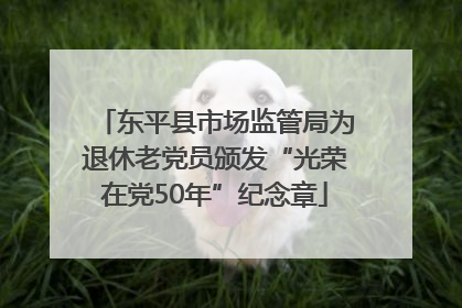 东平县市场监管局为退休老党员颁发“光荣在党50年”纪念章
