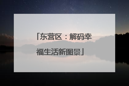 东营区：解码幸福生活新图景