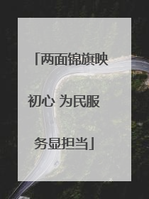 两面锦旗映初心 为民服务显担当