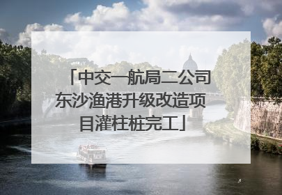 中交一航局二公司东沙渔港升级改造项目灌柱桩完工