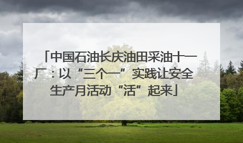 中国石油长庆油田采油十一厂：以“三个一”实践让安全生产月活动“活”起来