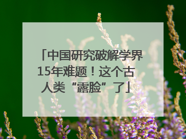 中国研究破解学界15年难题！这个古人类“露脸”了