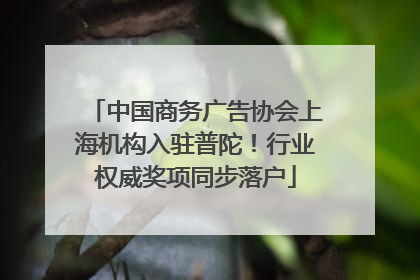 中国商务广告协会上海机构入驻普陀！行业权威奖项同步落户
