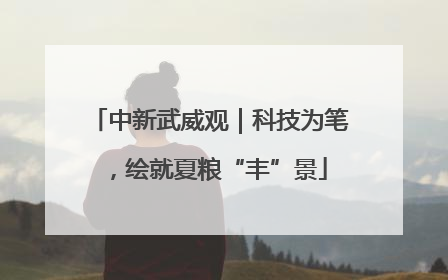 中新武威观｜科技为笔，绘就夏粮“丰”景