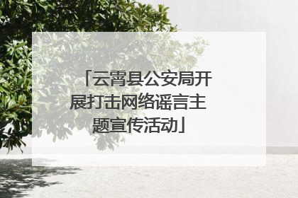 云霄县公安局开展打击网络谣言主题宣传活动
