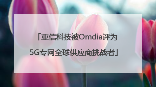 亚信科技被Omdia评为5G专网全球供应商挑战者