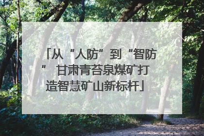 从“人防”到“智防” 甘肃青苔泉煤矿打造智慧矿山新标杆