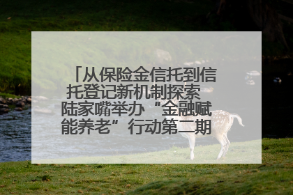 从保险金信托到信托登记新机制探索 陆家嘴举办“金融赋能养老”行动第二期行业交流会