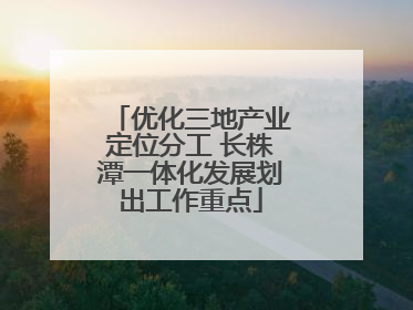 优化三地产业定位分工 长株潭一体化发展划出工作重点