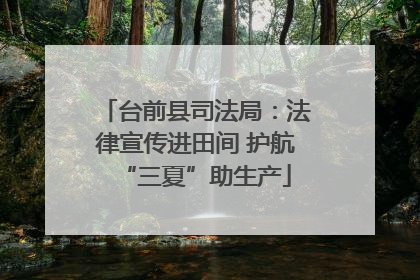 台前县司法局：法律宣传进田间 护航“三夏”助生产