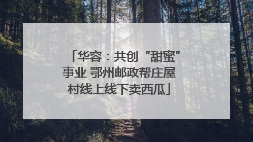 华容：共创“甜蜜”事业 鄂州邮政帮庄屋村线上线下卖西瓜