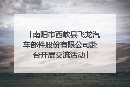 南阳市西峡县飞龙汽车部件股份有限公司赴台开展交流活动