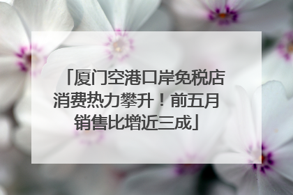 厦门空港口岸免税店消费热力攀升！前五月销售比增近三成